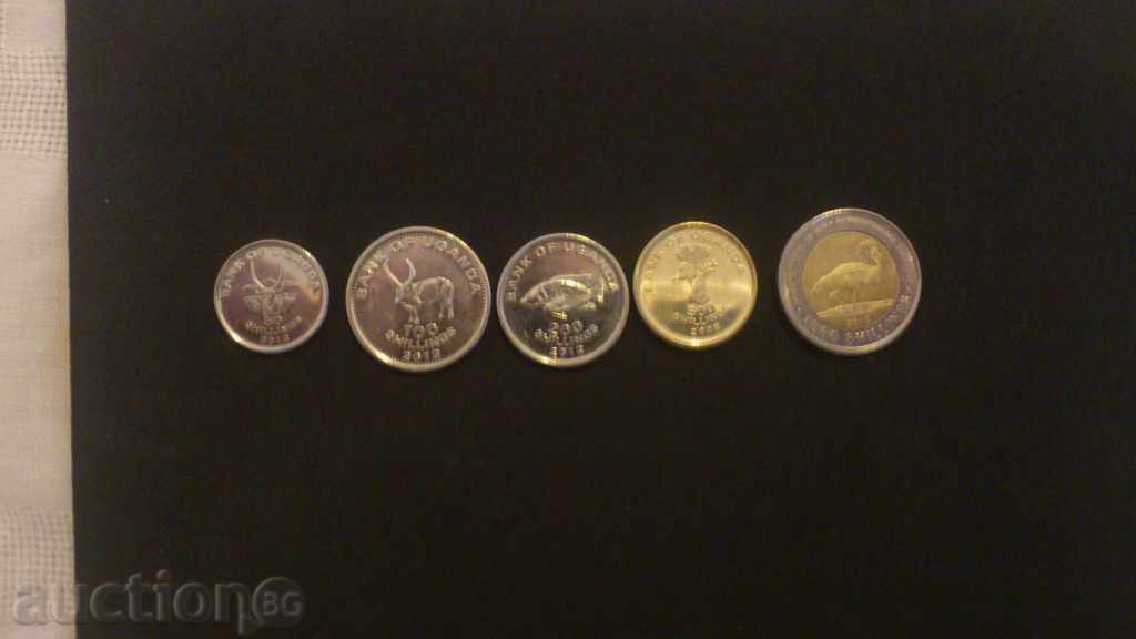 Lot de 5 monede Uganda