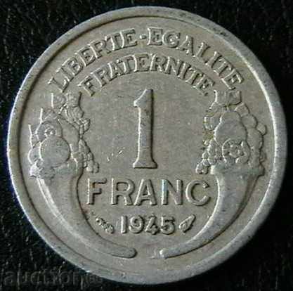 1 φράγκο 1945, η Γαλλία