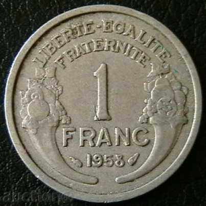 1 franc 1958 Franța