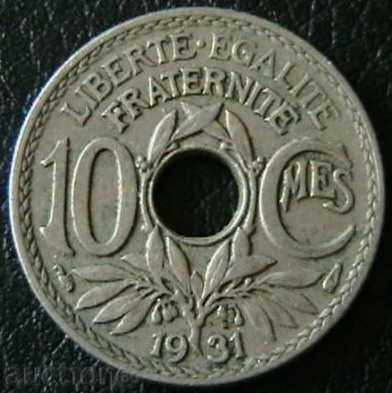 10 сантима 1931, Франция