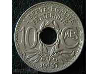 10 сантима 1937, Франция