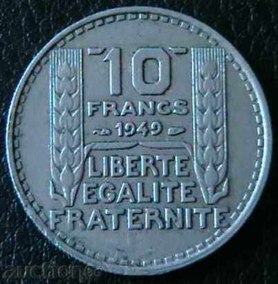 10 franci 1949, Franța
