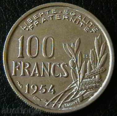 100 франка 1954 В, Франция