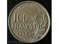 100 de franci în 1954, Franța