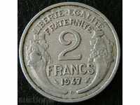 2 франка 1947 В, Франция