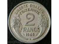 2 franci 1948 B, Franța