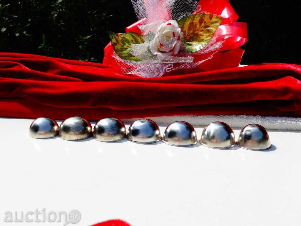 925 Silver Elements, Semi-spheres, Total 56 g - 7 925 Silver Elements, Semi-spheres, Total 56 g - 7