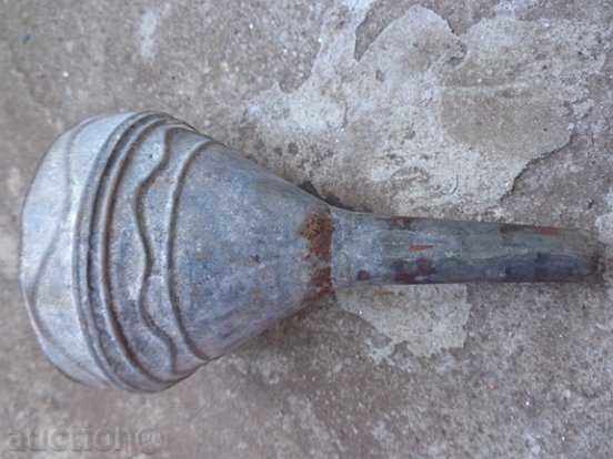 Auction An old tin fuel funnel Auction An old tin fuel funnel