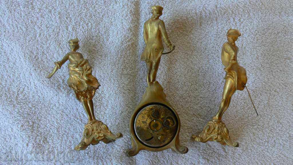 Δημοπρασία Καμινάδα CLOCK BRONZE επιχρυσωμένο Δημοπρασία Καμινάδα CLOCK BRONZE επιχρυσωμένο