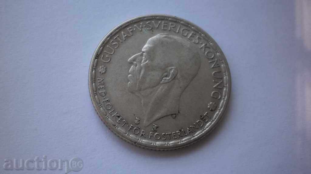 Sweden Silver 1 Crown 1949 Rare Coin