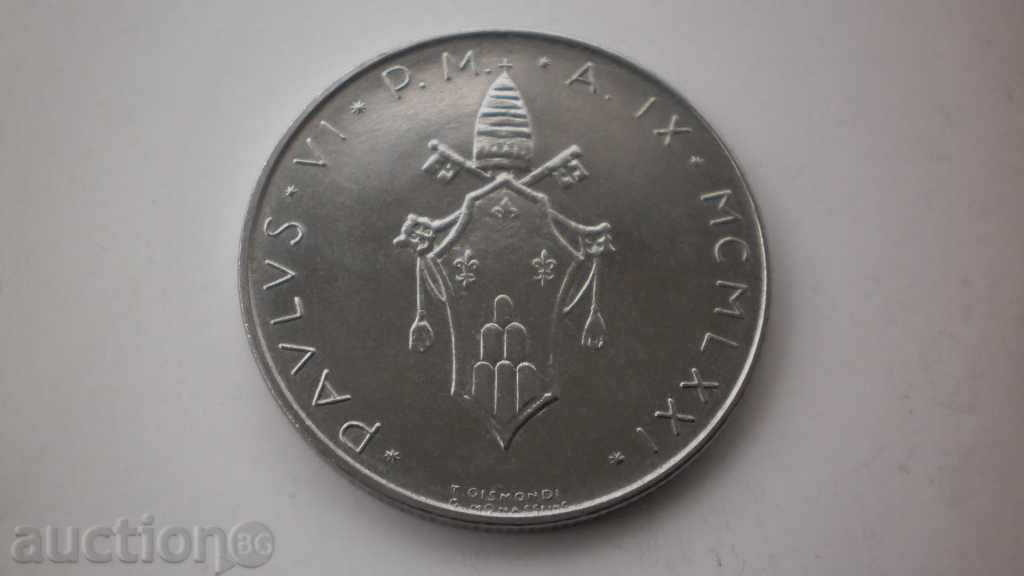 100 Lire Vatican 1971