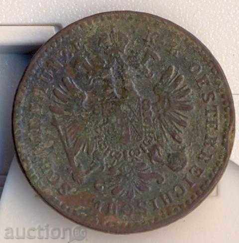 Austria 1 кройцер 1858в with price 3.60 BGN | € 1.84