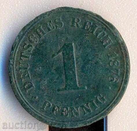 Germania 1 pfennig 1876D