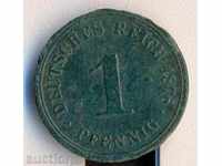 Γερμανία 1 pfennig 1876D