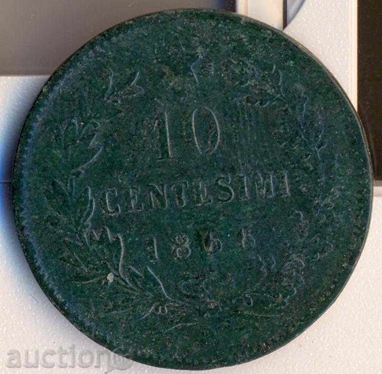 Italy 10 solids 1866n