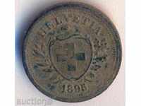 Швейцария 1 рапен 1895 година, по-рядка