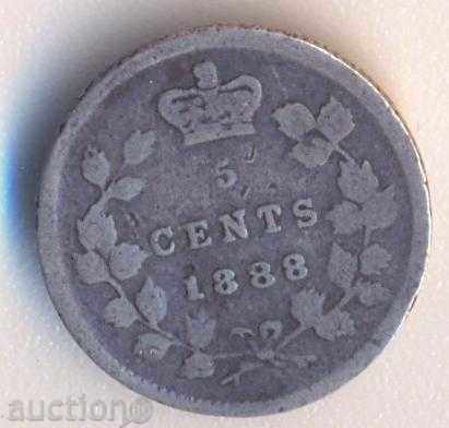 Канада 5 цента 1888 година