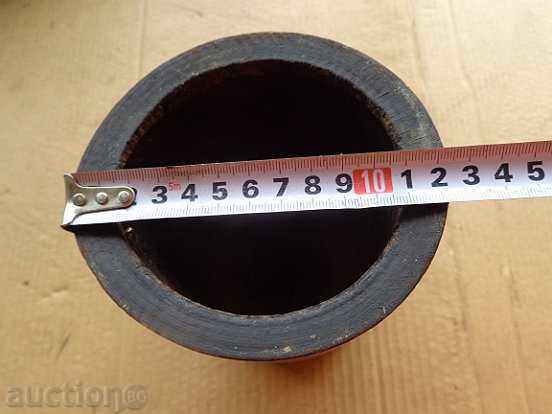 Auction Old wood chiller, mortar, wooden, kettle, cork Auction Old wood chiller, mortar, wooden, kettle, cork