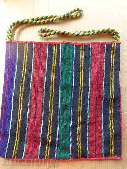 An old hand-woven pocket bag, bag