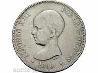 5 pesetas 1890 SPANIA