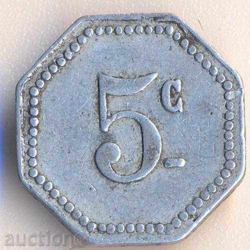 Old French token 5 Cent Ville de Malakoff with price 15.00 BGN | € 7.67