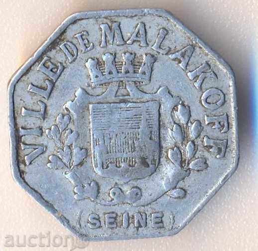 Franceză veche monedă de 5 cenți Ville de Malakoff