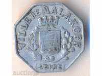 Franceză veche monedă de 5 cenți Ville de Malakoff