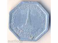 Franța jeton 25 centime 1922, aluminiu
