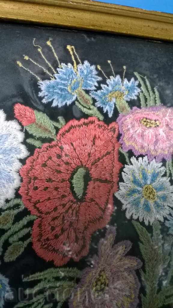 Auction Old embroidered picture 1 Auction Old embroidered picture 1