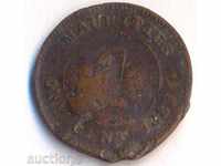 Mauritius 1 cent în 1883, o mică circulație