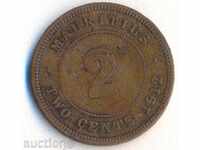 Mauritius Island 2 cent 1912, very small circulation