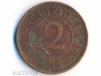 Mauritius 2 cenți în 1944, o mică circulație