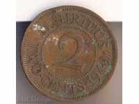 Mauritius Island 2 cent 1949, very small circulation