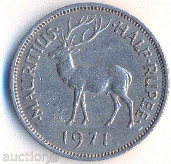 Остров Мавриций 1/2 рупия 1971 година, малък тираж