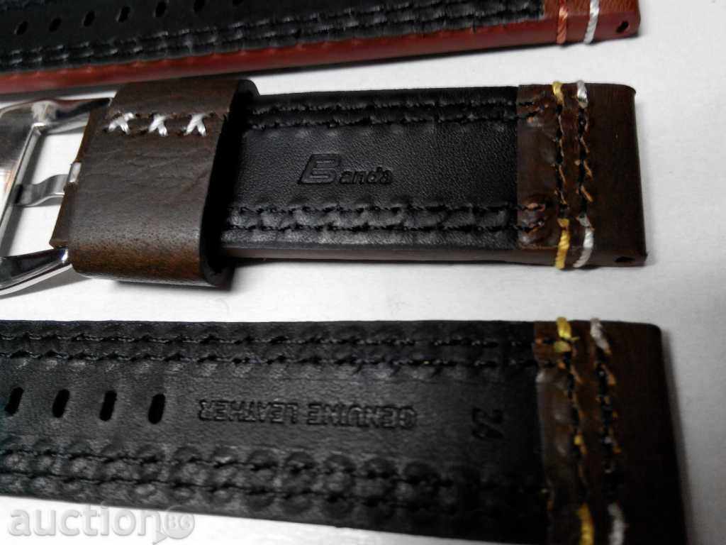 Brown leather strap 24mm - 7