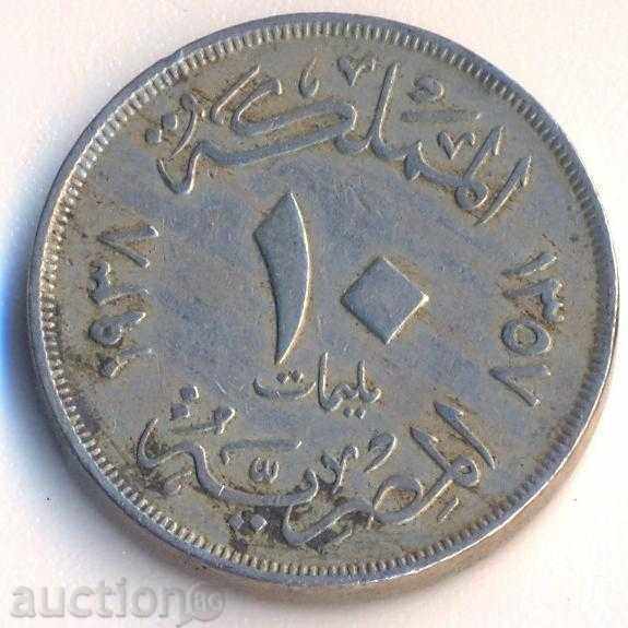 Египет 10 миллима 1938 година