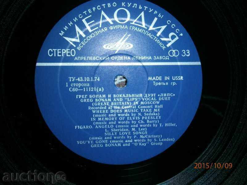 GREG BONAM AND VIG "LIPS" - BIG PLAN - MELODIA - C 60-11121 - 5 GREG BONAM AND VIG "LIPS" - BIG PLAN - MELODIA - C 60-11121 - 5