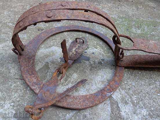 Auction  An antique hand forged trap