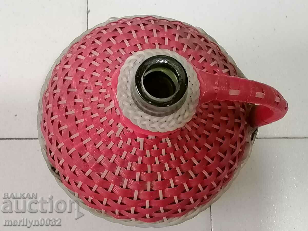 Παλιά κανάτα με πλεξούδα, μεγάλο μπουκάλι, γυαλί - 5 Παλιά κανάτα με πλεξούδα, μεγάλο μπουκάλι, γυαλί - 5