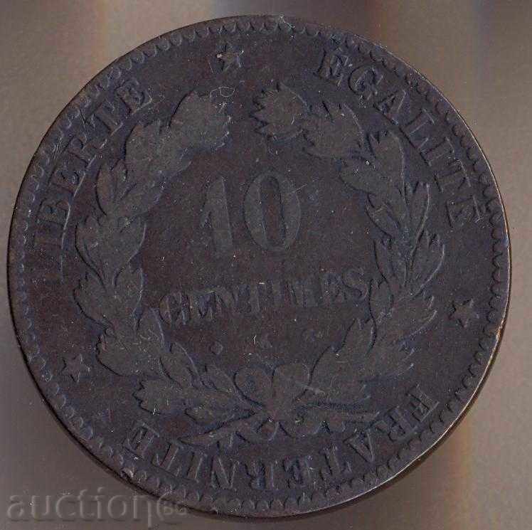 Франция 10 сантима 1872 година