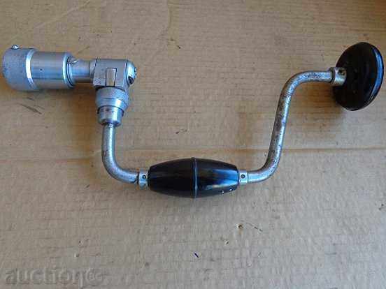 Old Soviet drill with ratchet, mat cap, drill, USSR with price 60.00 BGN | € 30.68 Old Soviet drill with ratchet, mat cap, drill, USSR with price 60.00 BGN | € 30.68