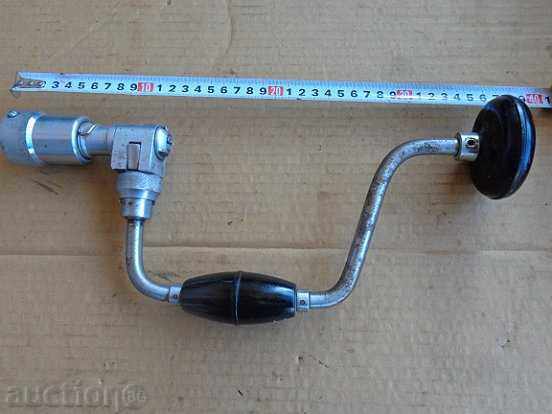 Auction Old Soviet drill with ratchet, mat cap, drill, USSR Auction Old Soviet drill with ratchet, mat cap, drill, USSR