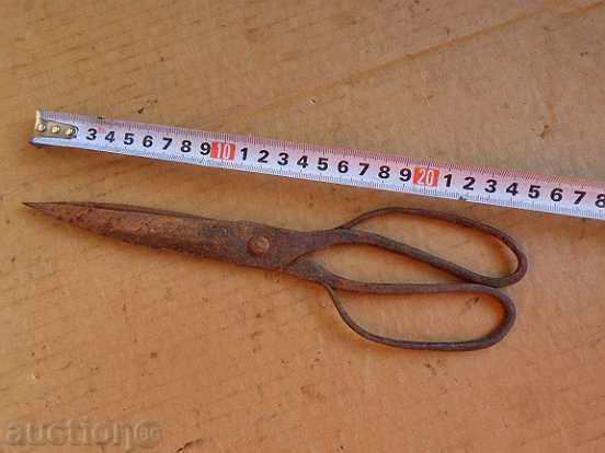 Auction Old forged scissors, knife, wrought iron Auction Old forged scissors, knife, wrought iron