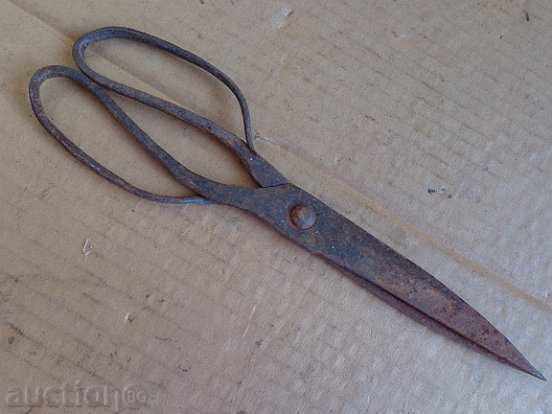Old forged scissors, knife, wrought iron - 5 Old forged scissors, knife, wrought iron - 5