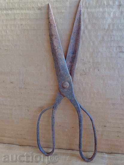 Old forged scissors, knife, wrought iron - 6 Old forged scissors, knife, wrought iron - 6