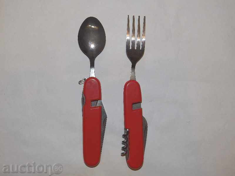Tourist knife combined knife, spoon, cottage, etc. with price 6.50 BGN | € 3.32 Tourist knife combined knife, spoon, cottage, etc. with price 6.50 BGN | € 3.32
