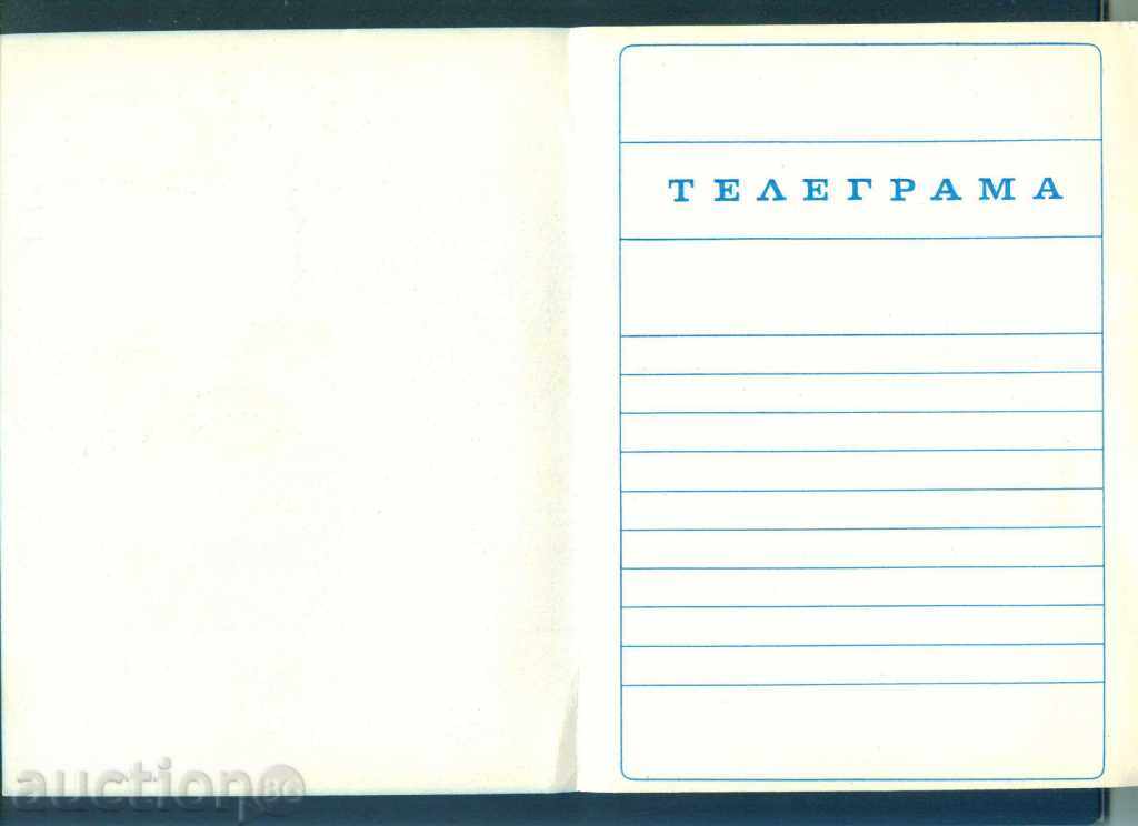 Auction  Illustrated Telegram - LH 888 - Blue 29.5 x 19.5 cm / G101