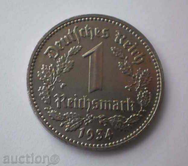 Germany III Reich 1 Marka 1934 J Rare Coin
