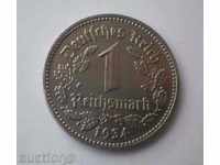 Germania III Reich 1 Marka 1934 J Coin Rare