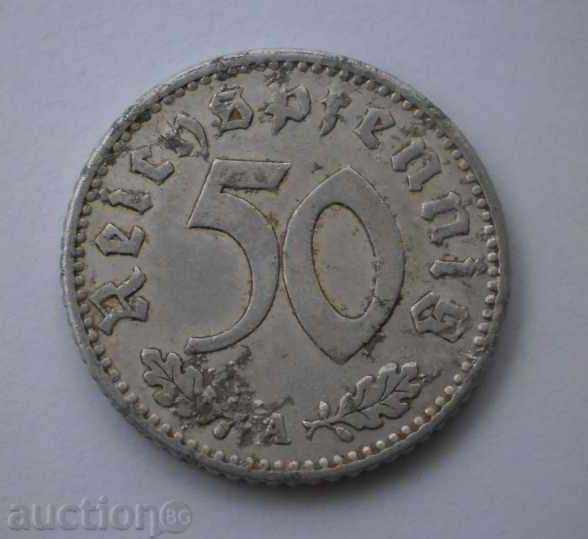 Germania III Reich 50 Pfennig 1935 rare de monede